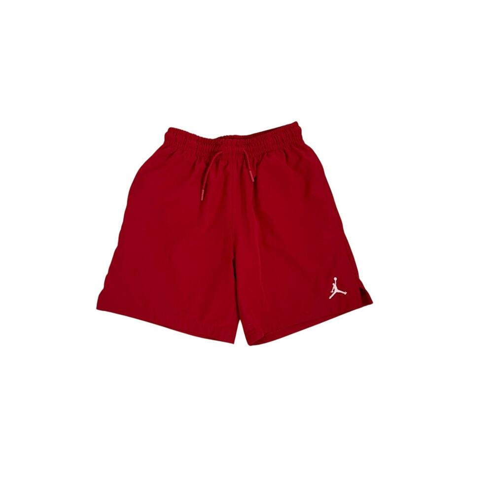 Nike Jordan Jumpman Woven Play Shorts Red White Logo Drawstring Medium 10/12